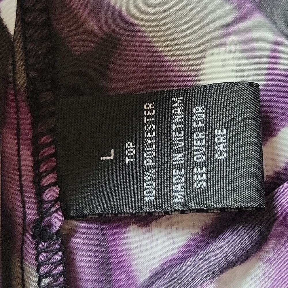 AGB Women's Purple Banded Waist Top Size Large - Picture 10 of 11
